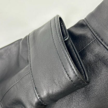 EMMETI Black JURI Lambskin Single Leather Jacket Size 44