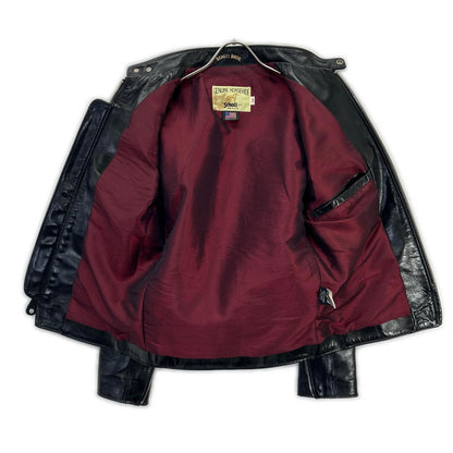 schott 641XXH Horsehide Riders Leather Jacket Black Size 34