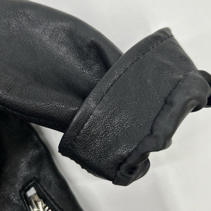 schott Lamb Leather Patch Jacket Black Size S