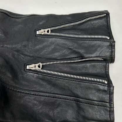 schott Lamb Leather Patch Jacket Black Size S
