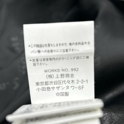 schott Lamb Leather Patch Jacket Black Size S