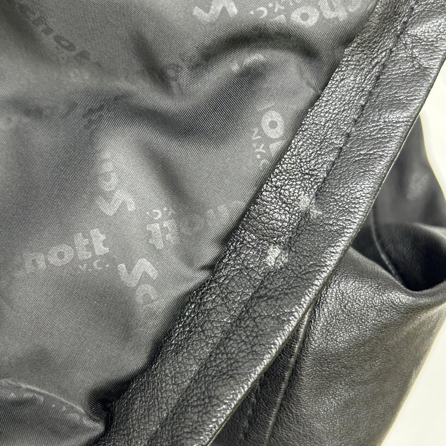 schott Lamb Leather Patch Jacket Black Size S