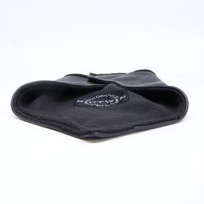 BIGTWIN Black Leather Logo Patch Neck Warmer Size ONE SIZE