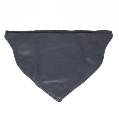 BIGTWIN Black Leather Logo Patch Neck Warmer Size ONE SIZE