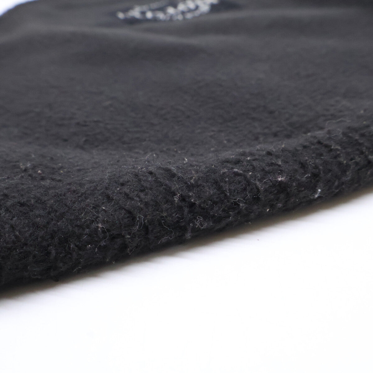 BIGTWIN Black Leather Logo Patch Neck Warmer Size ONE SIZE
