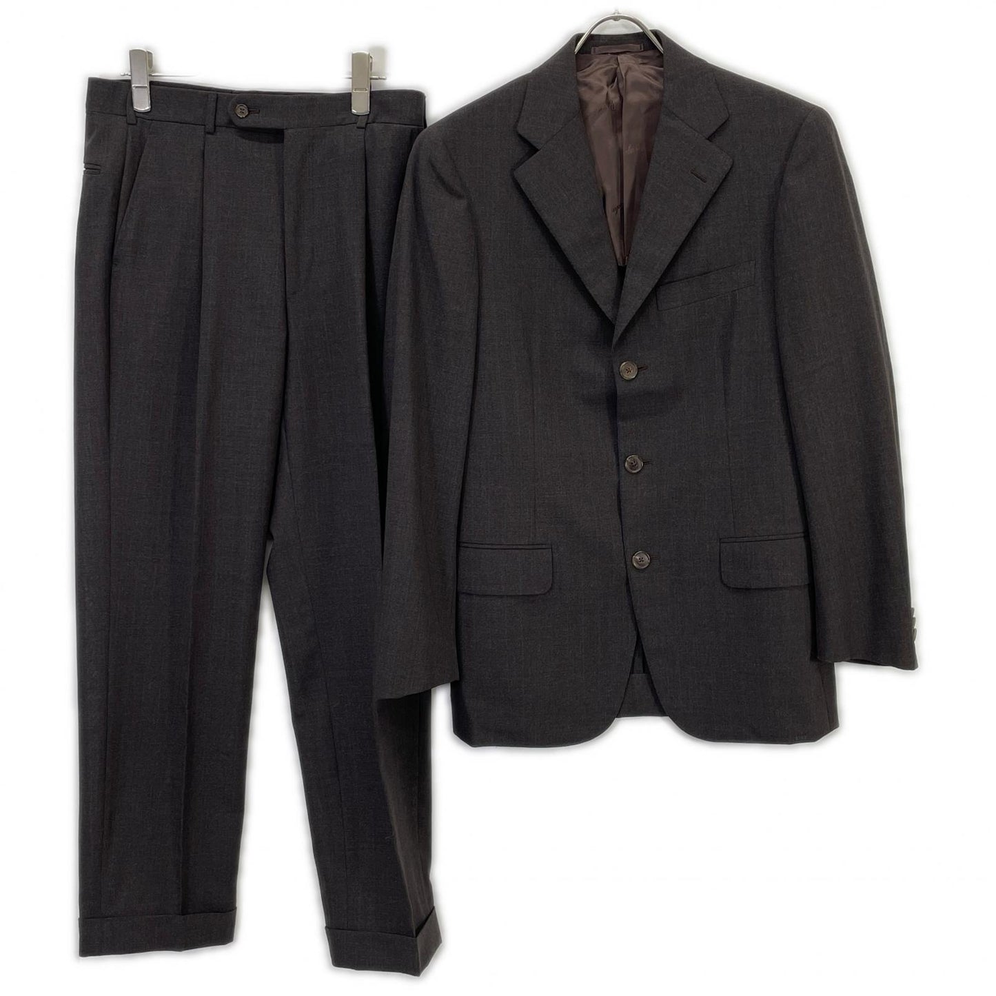 Belvest Barneys NY Super 140s Wool Stripe Suit Size 44