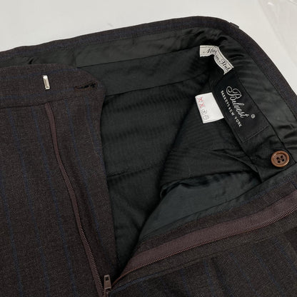 Belvest Barneys NY Super 140s Wool Stripe Suit Size 44
