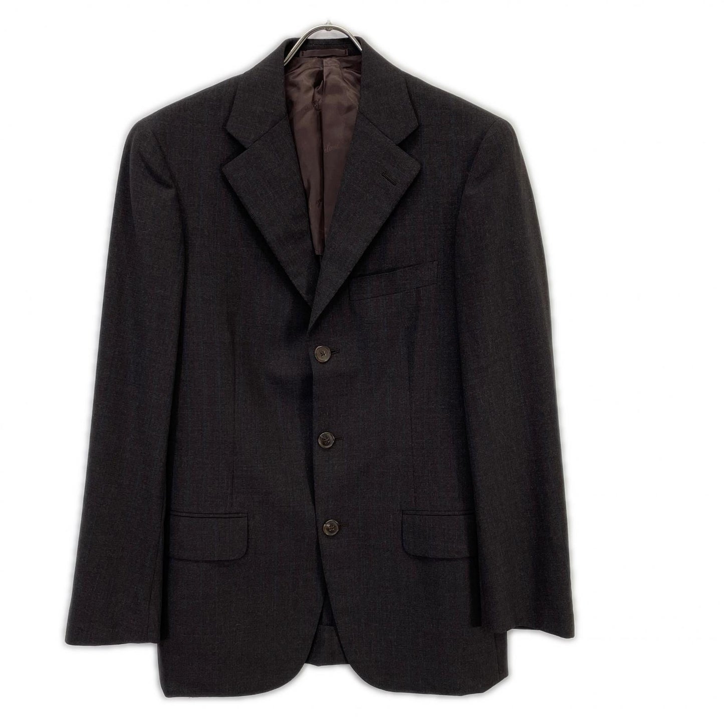 Belvest Barneys NY Super 140s Wool Stripe Suit Size 44