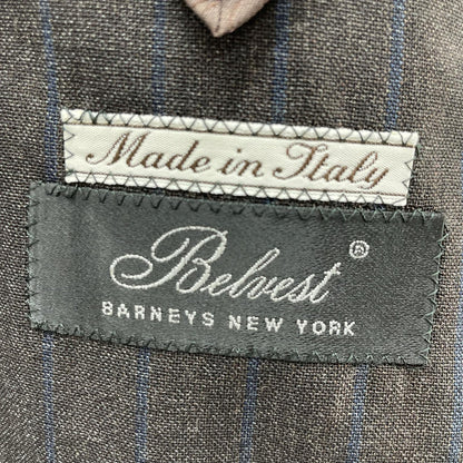 Belvest Barneys NY Super 140s Wool Stripe Suit Size 44