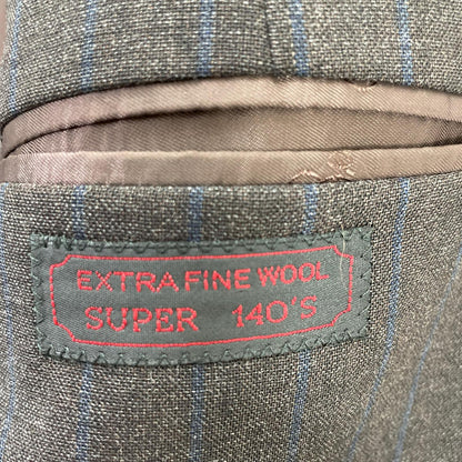 Belvest Barneys NY Super 140s Wool Stripe Suit Size 44