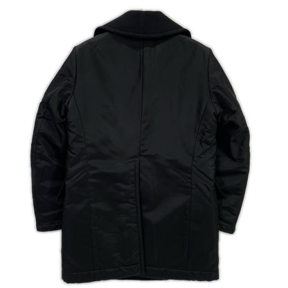 DSQUARED2 Black Nylon Trench Coat Size 44