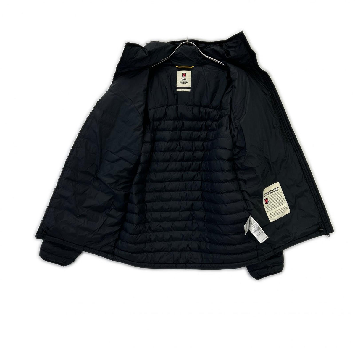 FJALLRAVEN Black Expedition Latt Hooded Padded Jacket Size L