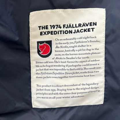 FJALLRAVEN Black Expedition Latt Hooded Padded Jacket Size L
