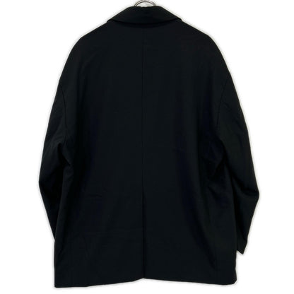 MAISON SPECIAL Black CORDURA WOOL Gold Button Blazer Size 01