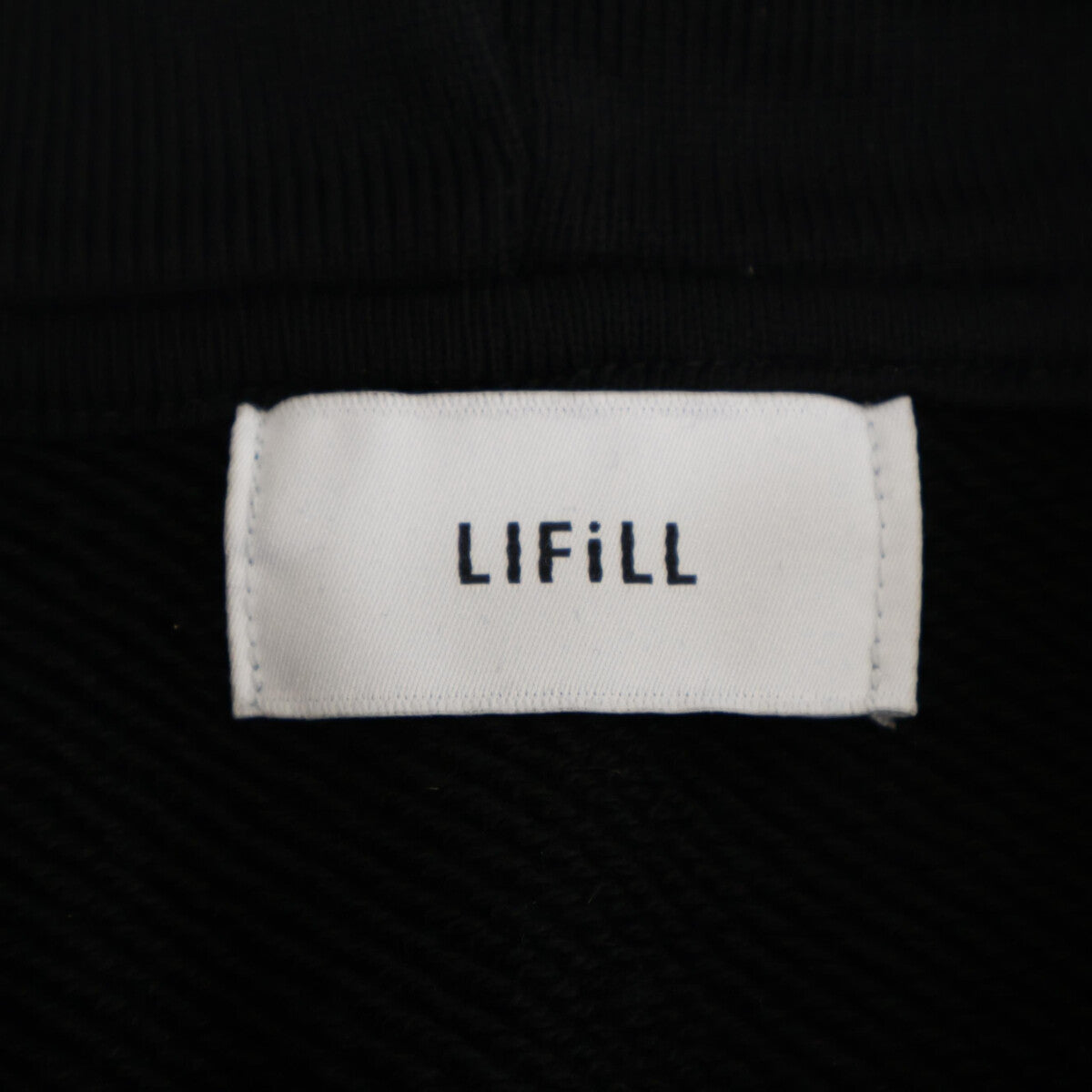 LIFiLL Black Cottony Sweat Half Zip Hoodie Size 04