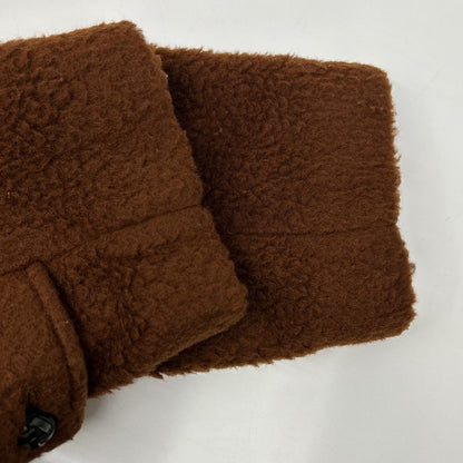Mp Massimo Piombo Brown Wool Douglas Boa Coat Size 50
