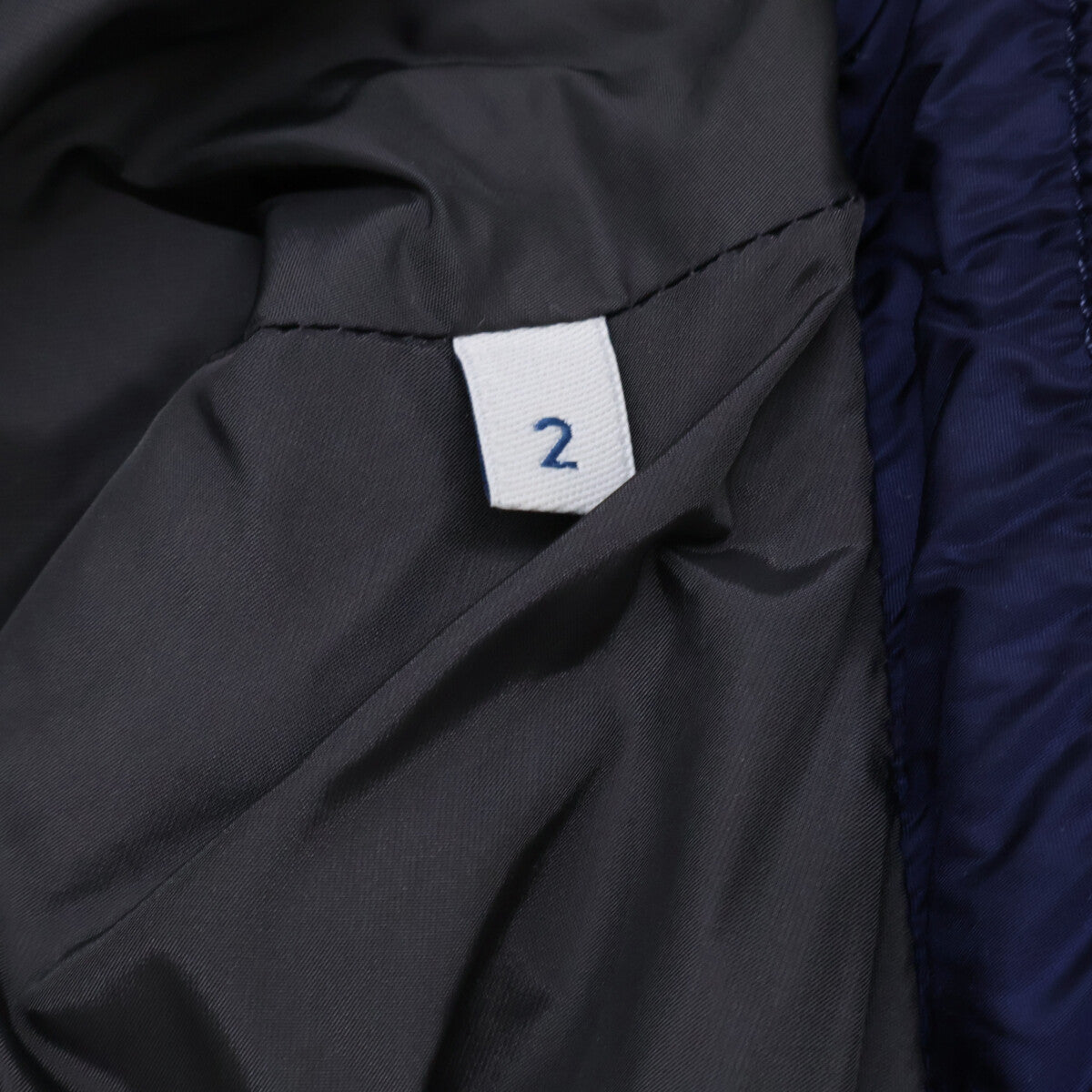 MONCLER Julio Check Wool Nylon Hooded Jacket Navy Size 2