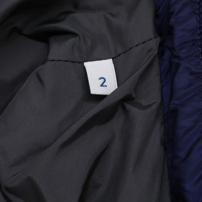 MONCLER Julio Check Wool Nylon Hooded Jacket Navy Size 2