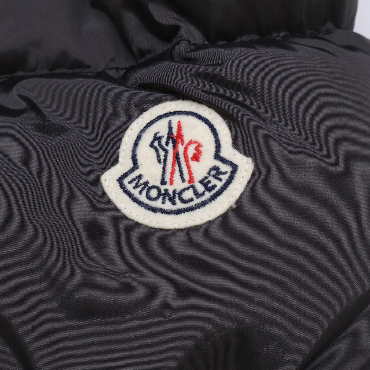 MONCLER Julio Check Wool Nylon Hooded Jacket Navy Size 2