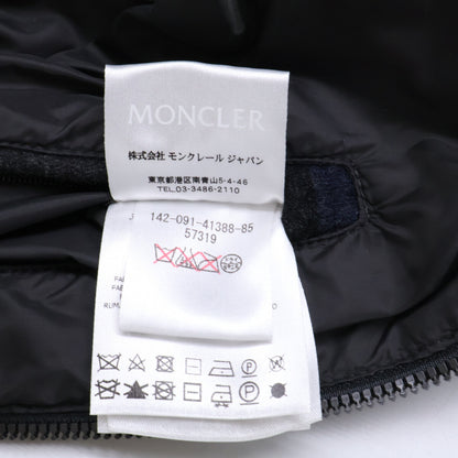MONCLER Julio Check Wool Nylon Hooded Jacket Navy Size 2