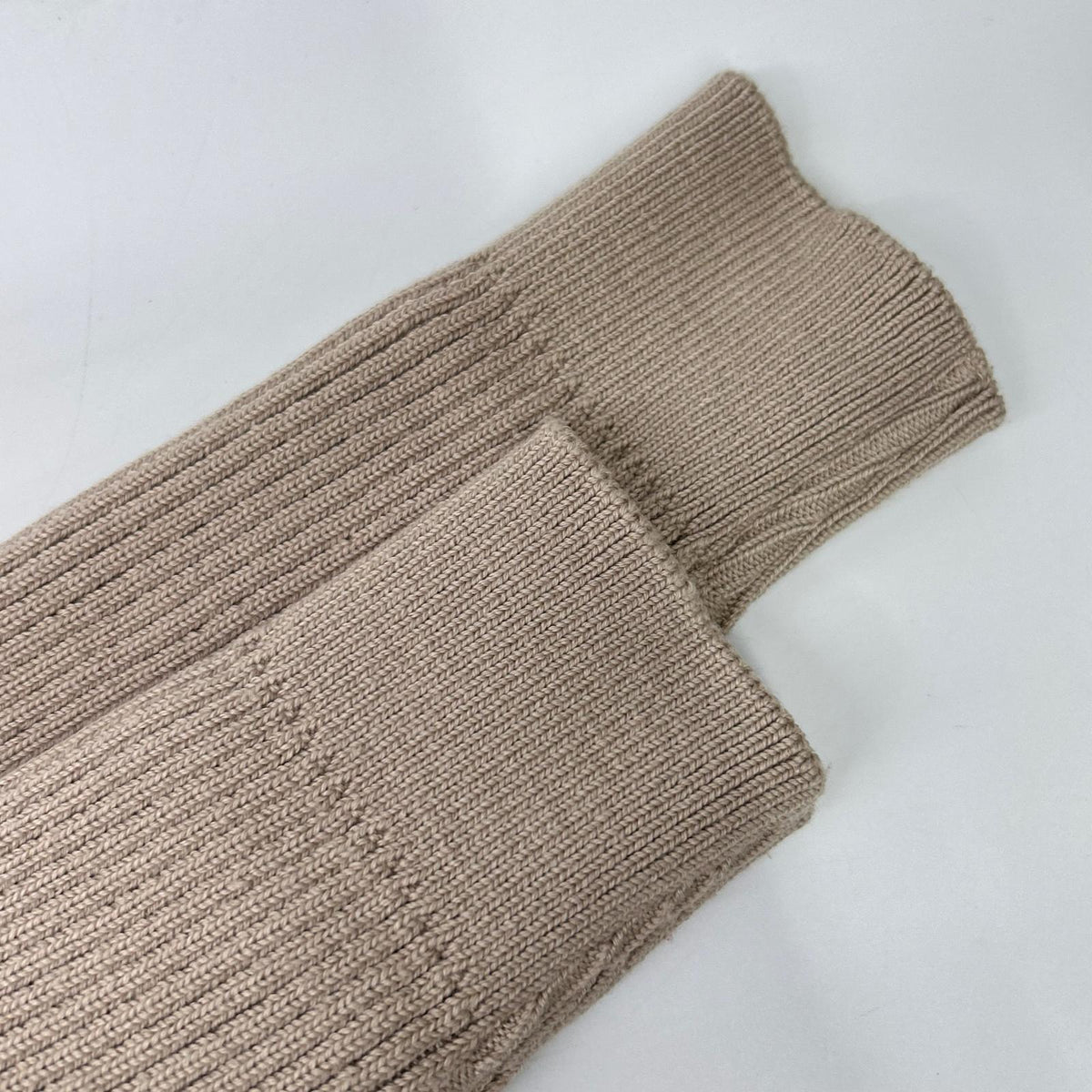 EMMETI Gart Knit Sleeve Mouton Down Jacket Beige Size 46