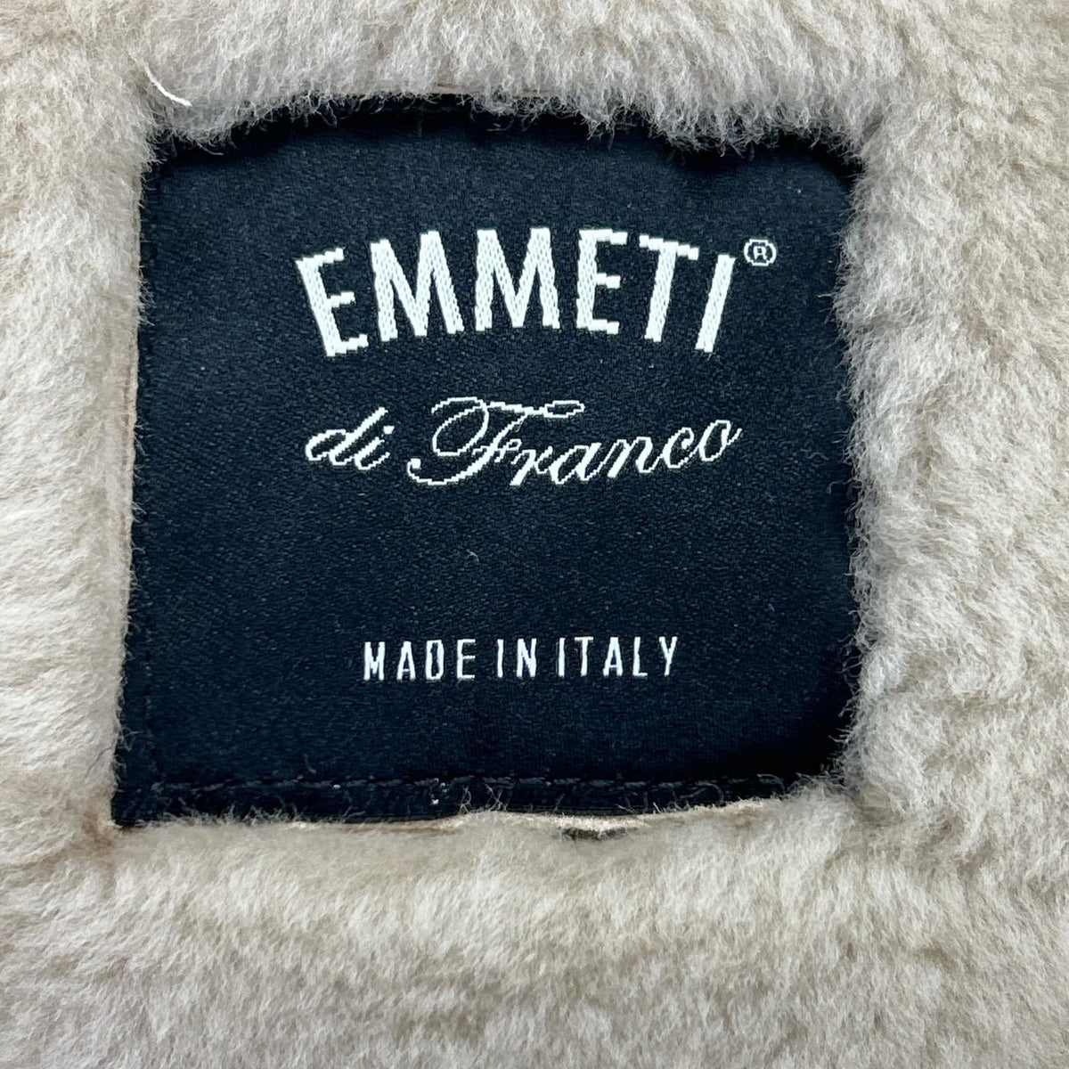 EMMETI Gart Knit Sleeve Mouton Down Jacket Beige Size 46