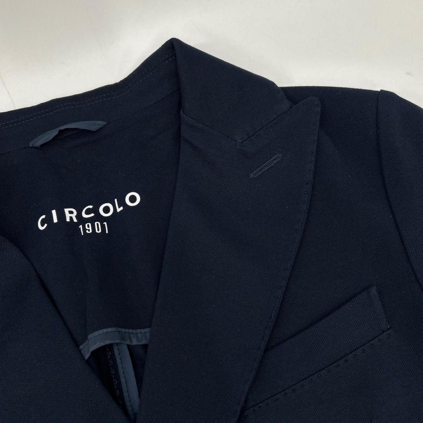 CIRCOLO 26SS Navy Cotton-Stretch Double Jacket Set Size 46