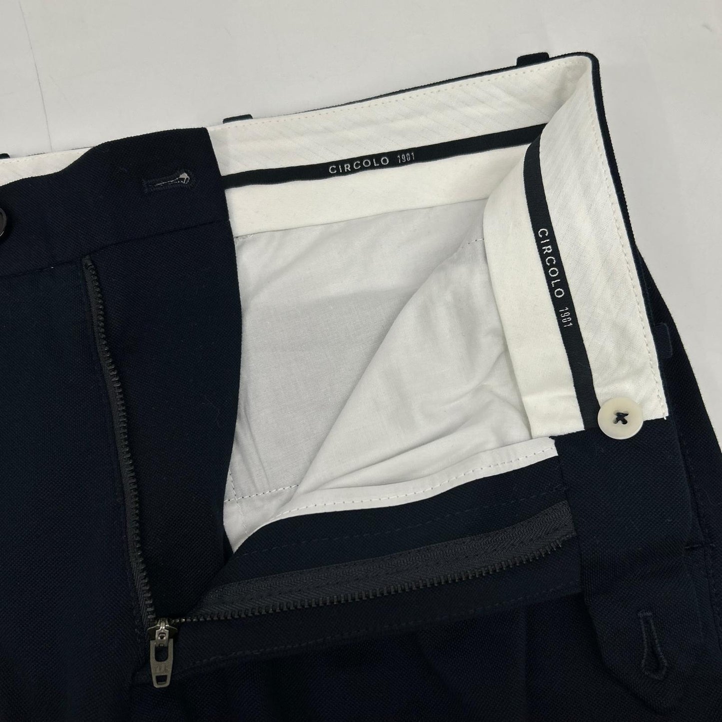 CIRCOLO 26SS Navy Cotton-Stretch Double Jacket Set Size 46
