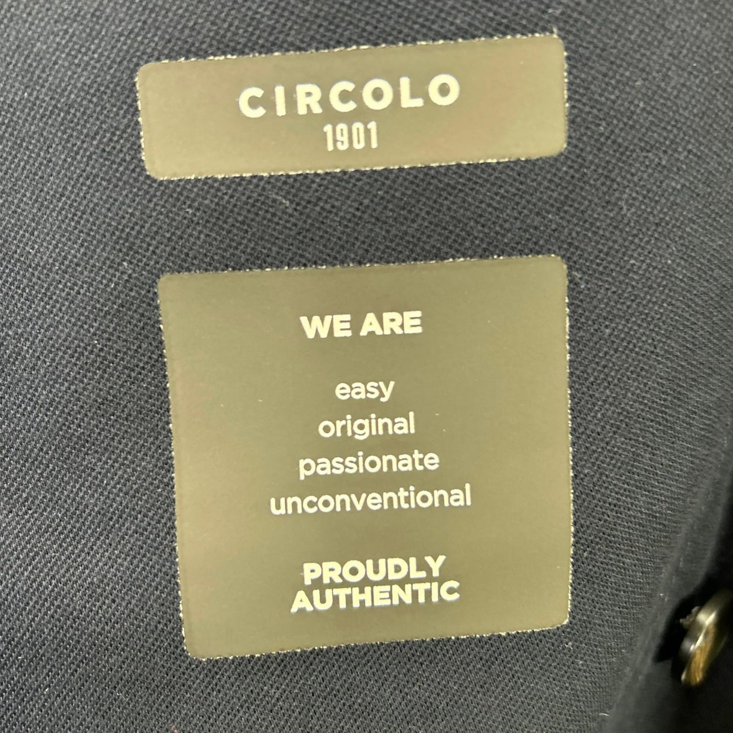 CIRCOLO 26SS Navy Cotton-Stretch Double Jacket Set Size 46