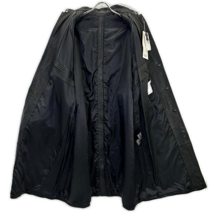 H&M x Rokh Button Detail Leather Trench Coat Black Size XS