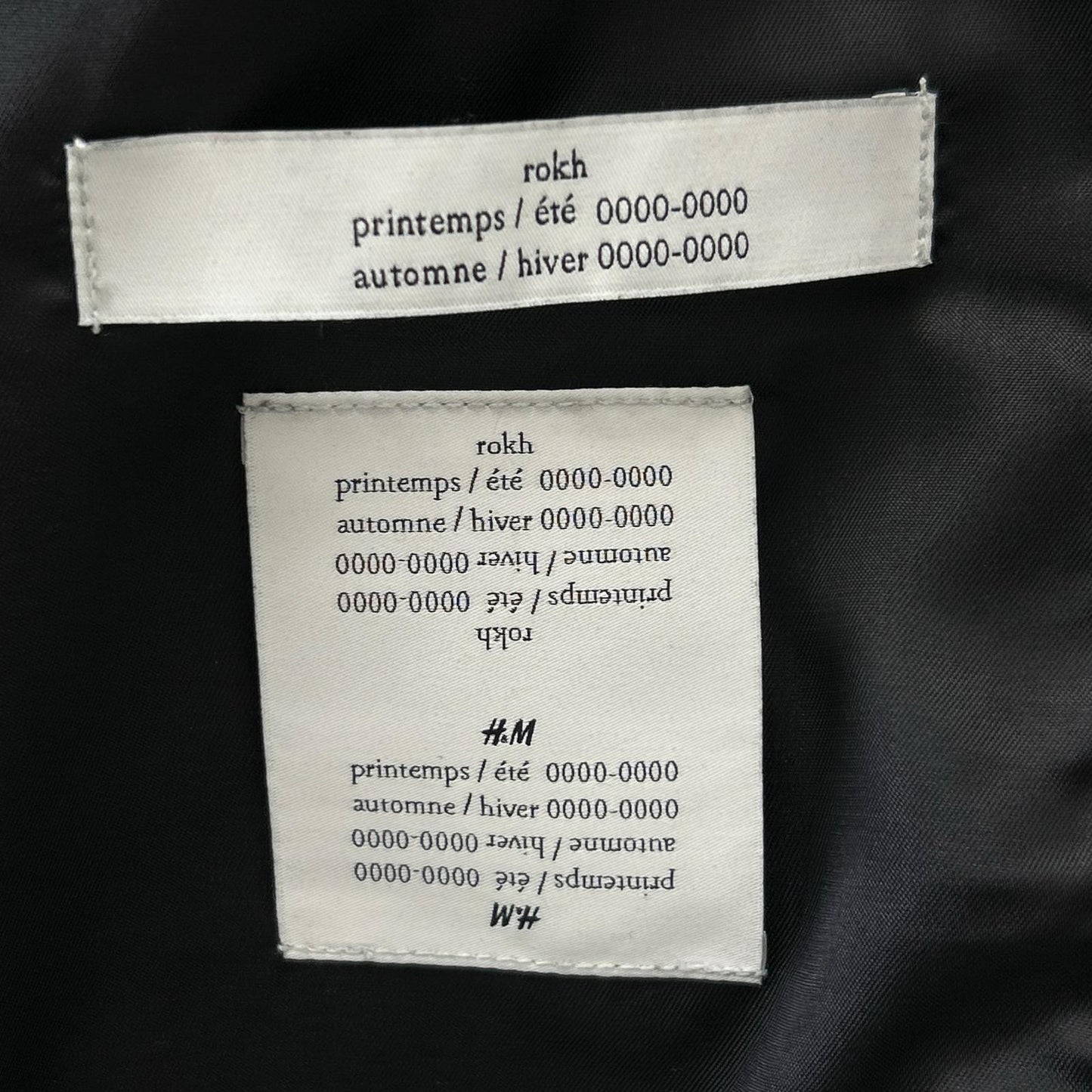 H&M x Rokh Button Detail Leather Trench Coat Black Size XS
