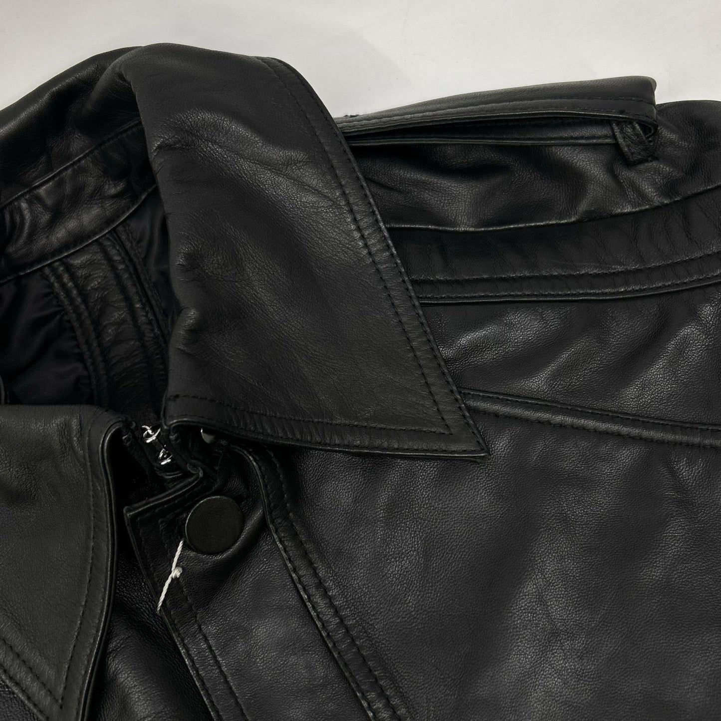 H&M x Rokh Button Detail Leather Trench Coat Black Size XS