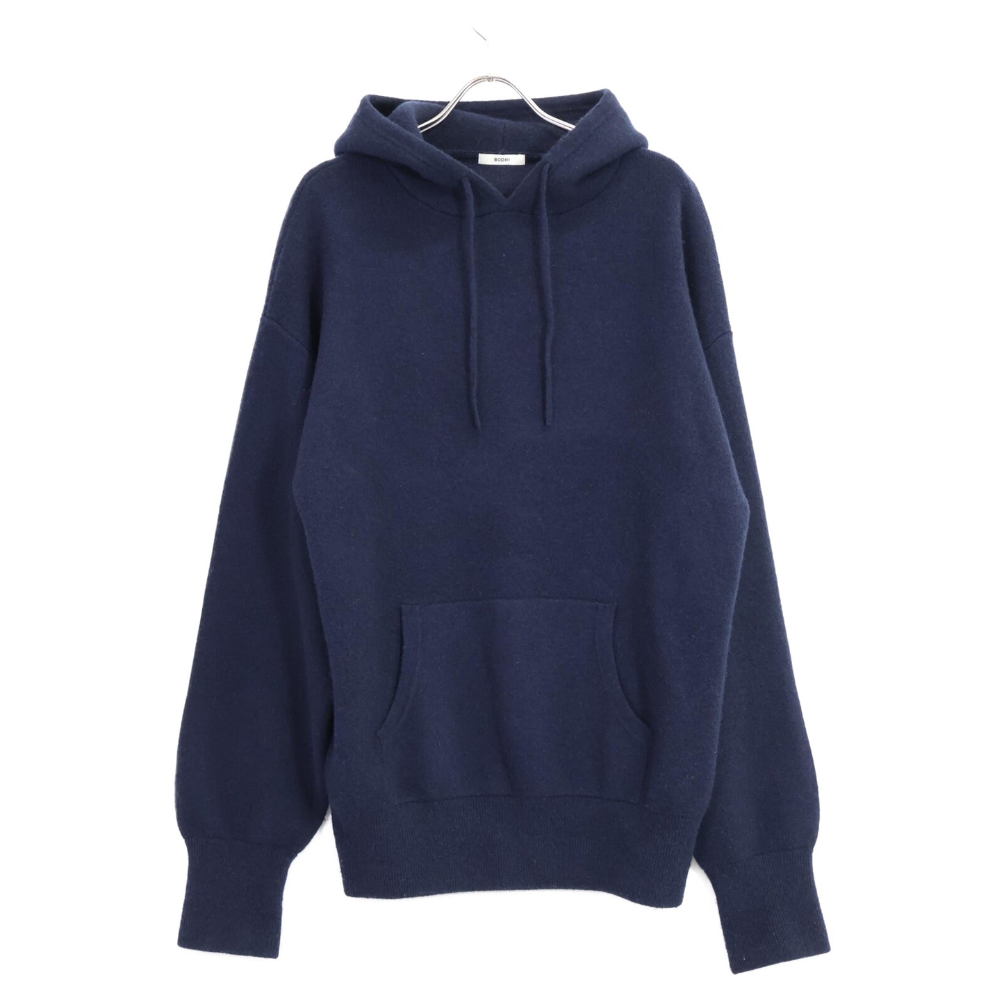 Bode BODHI 100% Cashmere Pullover Knit Hoodie Navy Size F
