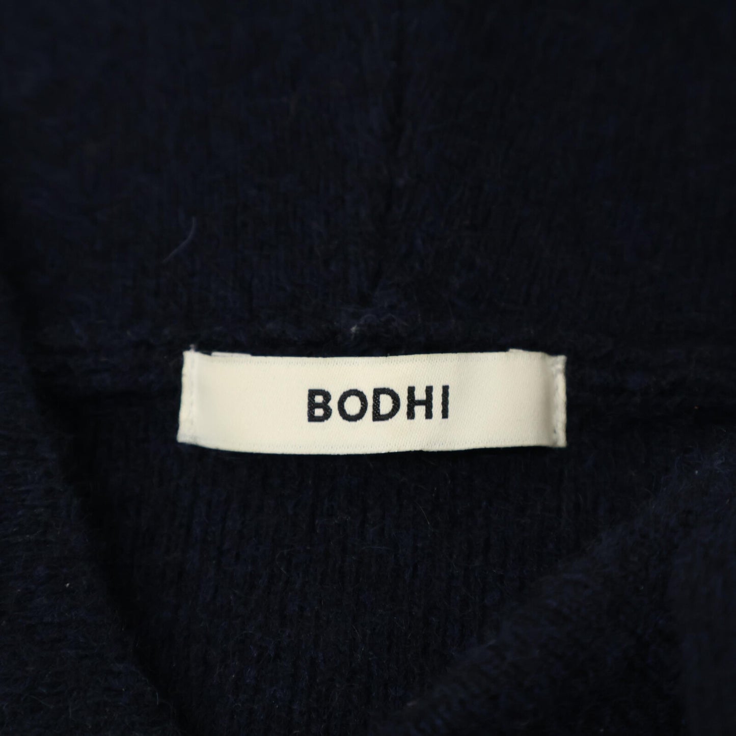 Bode BODHI 100% Cashmere Pullover Knit Hoodie Navy Size F