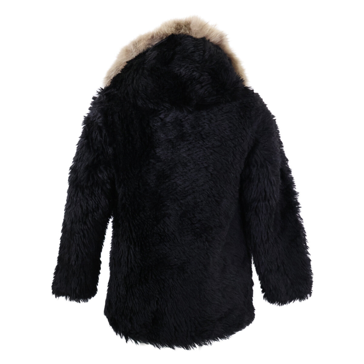 SAINT LAURENT PARIS Mohair Hooded Zip Blouson Black Size 44