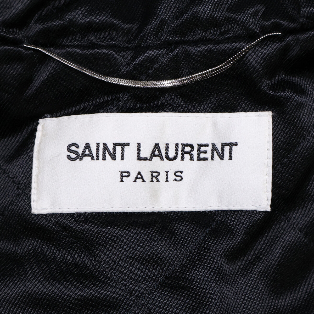 SAINT LAURENT PARIS Mohair Hooded Zip Blouson Black Size 44