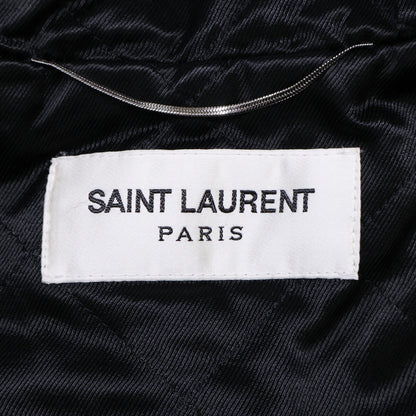 SAINT LAURENT PARIS Mohair Hooded Zip Blouson Black Size 44