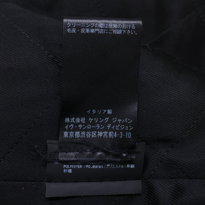 SAINT LAURENT PARIS Mohair Hooded Zip Blouson Black Size 44