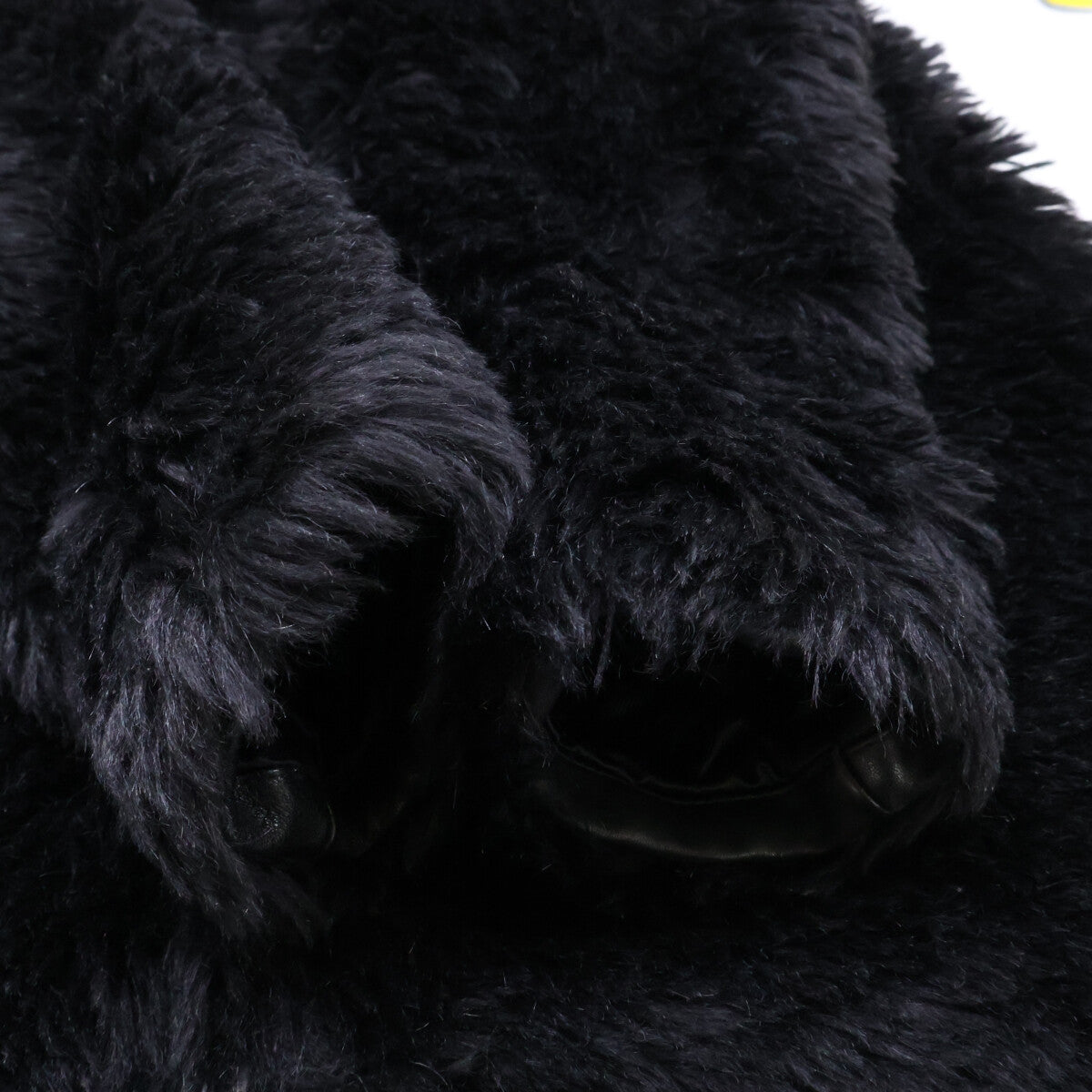 SAINT LAURENT PARIS Mohair Hooded Zip Blouson Black Size 44
