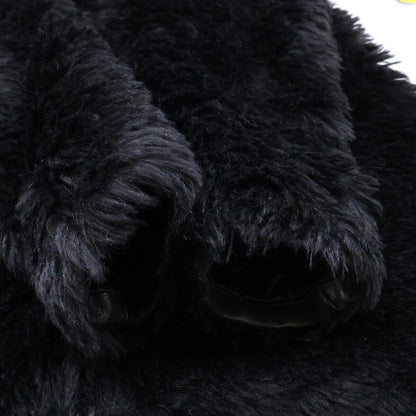 SAINT LAURENT PARIS Mohair Hooded Zip Blouson Black Size 44