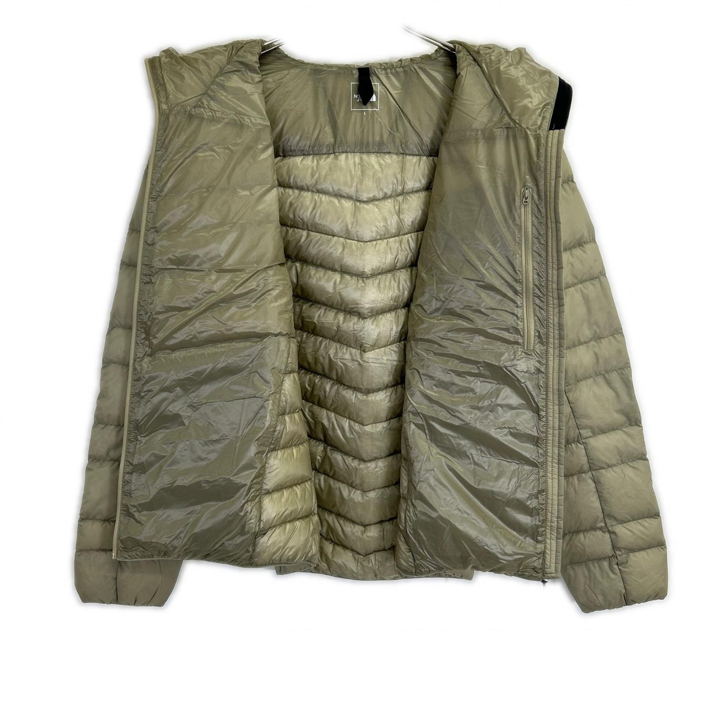 THE NORTH FACE Thunder Hooded Down Jacket Khaki Size L
