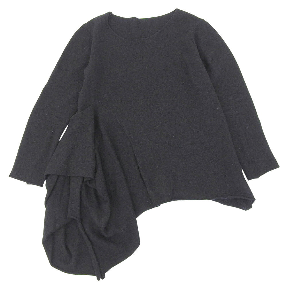 Yohji Yamamoto FEMME Asymmetric Long Pullover Black Size 2