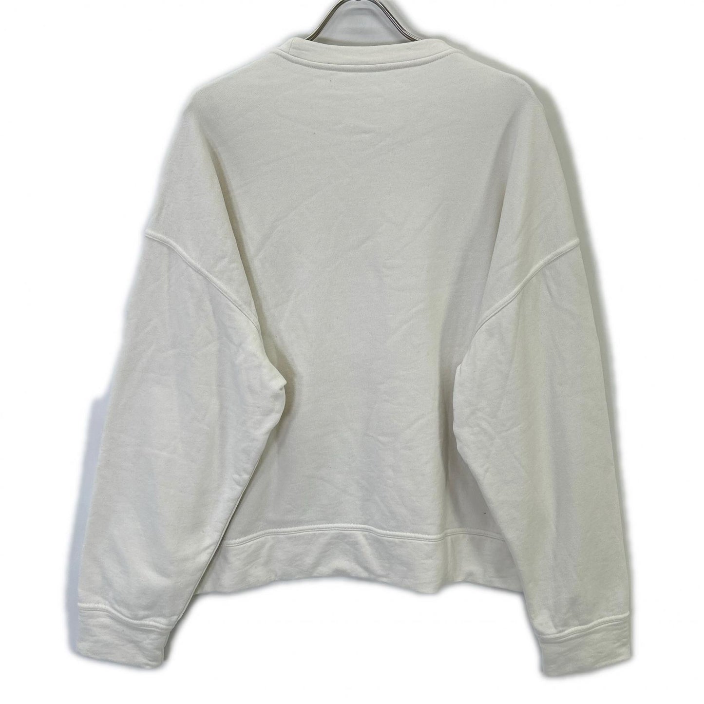 JIL SANDER Logo Print Cotton Sweatshirt White Size L