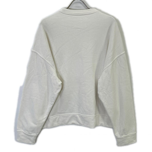 JIL SANDER Logo Print Cotton Sweatshirt White Size L