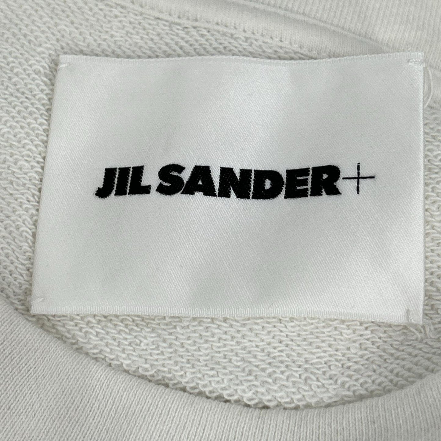 JIL SANDER Logo Print Cotton Sweatshirt White Size L