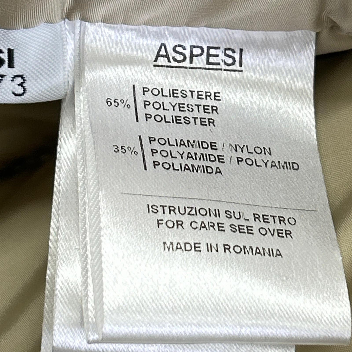 ASPESI AGILE Double Zip Down Vest Polyester Size XS