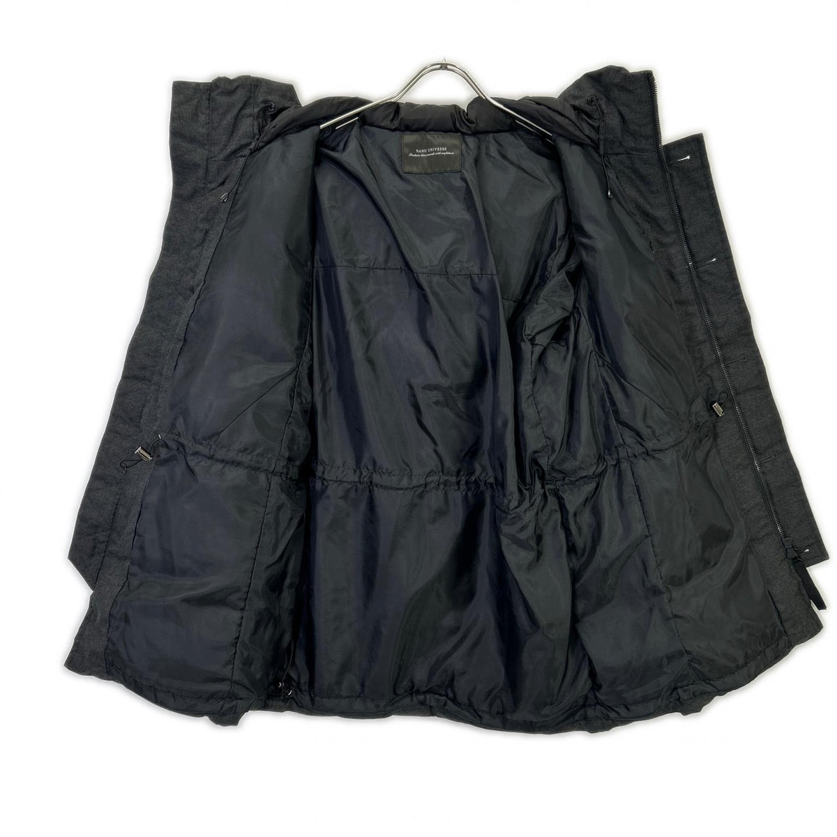 nano universe Kawada Feather Coating Coat Charcoal Size S