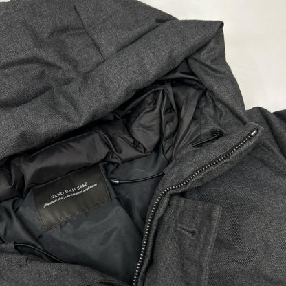 nano universe Kawada Feather Coating Coat Charcoal Size S