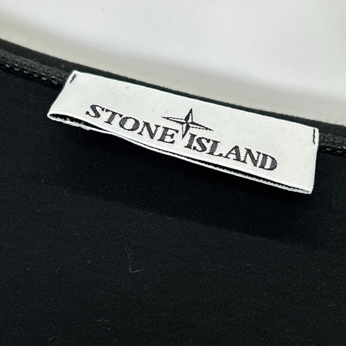 STONE ISLAND 23SS Rayon Logo Embroidered Hoodie Black Size L