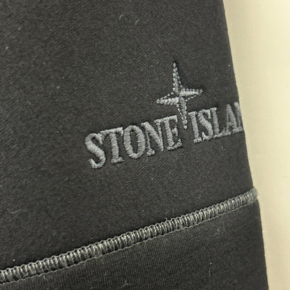 STONE ISLAND 23SS Rayon Logo Embroidered Hoodie Black Size L